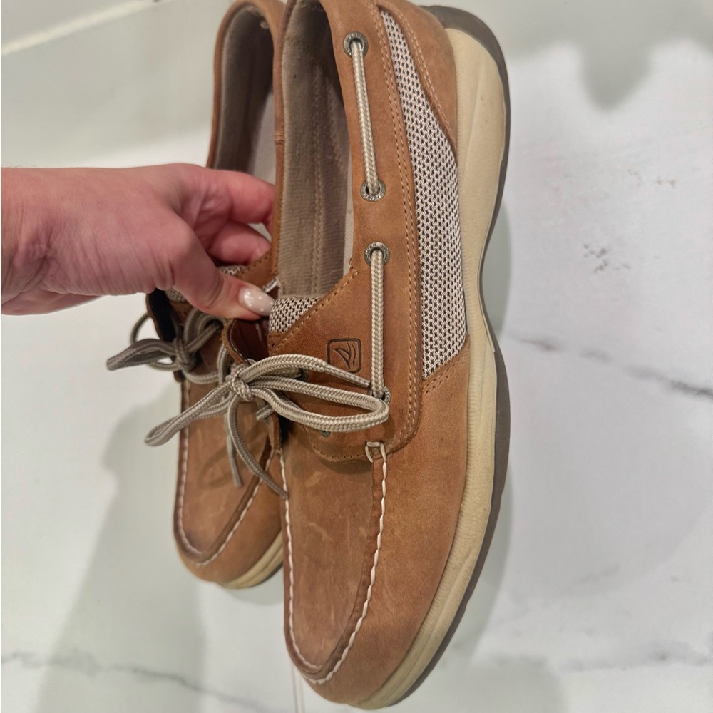 Sperry Top Sider Brown Leather Upper Women's 9.5 Boat Shoes
